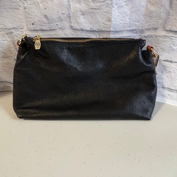 Valentina Supple Slouchy Leather Bag Black Brown Crossbody Made in Italy - Picture 2 of 16